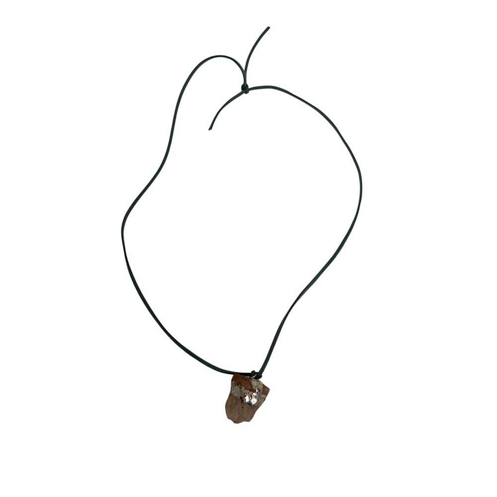 Handmade Silver Plated Smoky Quartz Crystal Pendant Necklace | Raw Natural Stone
